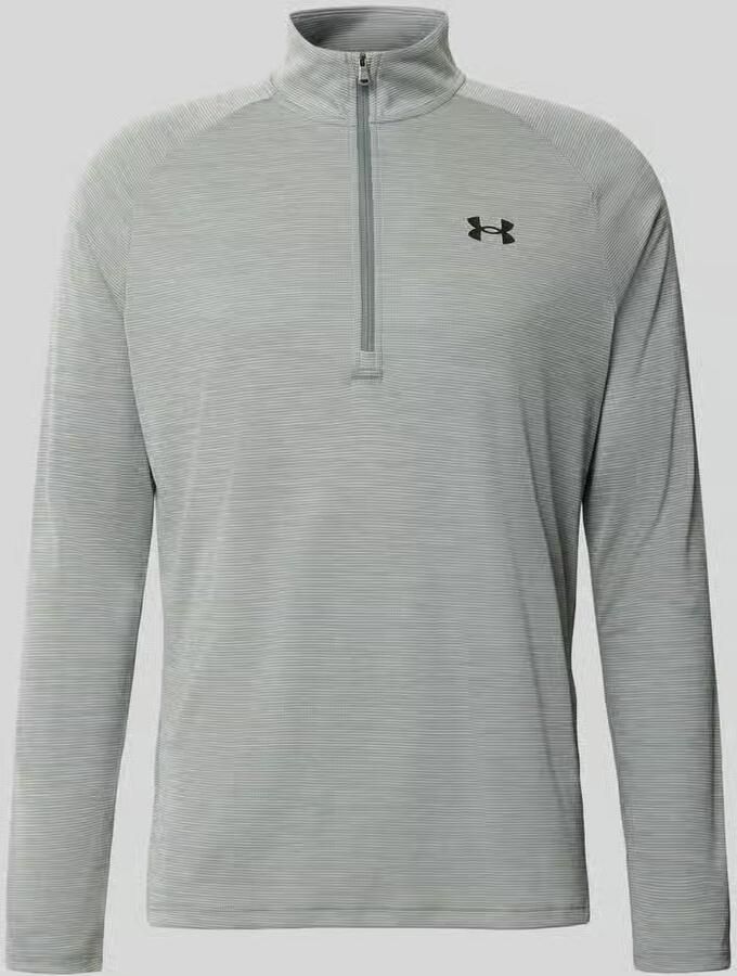 Under Armour Functioneel shirt met logo en ritssluiting