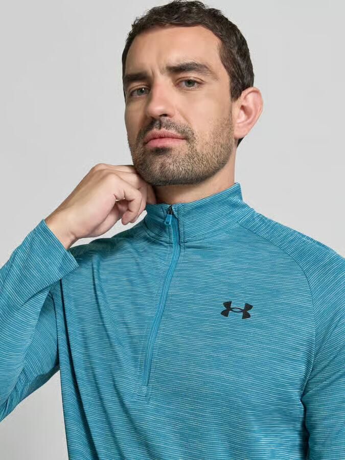 Under Armour Functioneel shirt met logo en ritssluiting - Foto 2