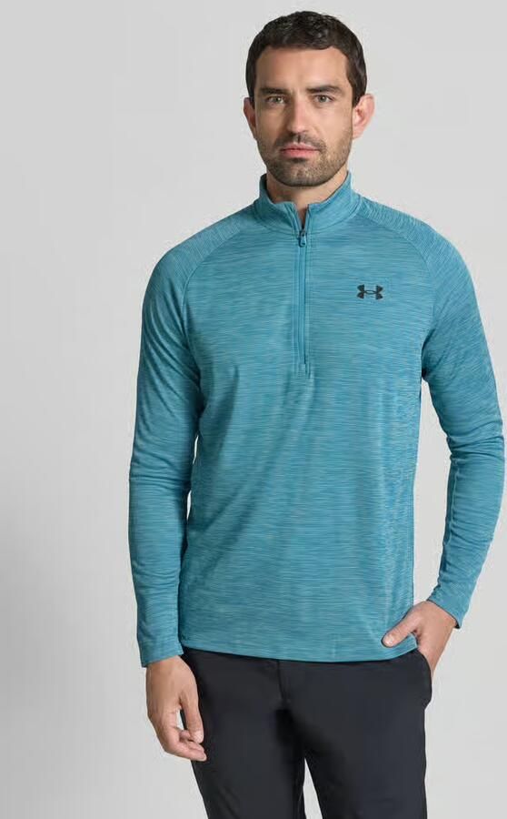 Under Armour Functioneel shirt met logo en ritssluiting - Foto 2