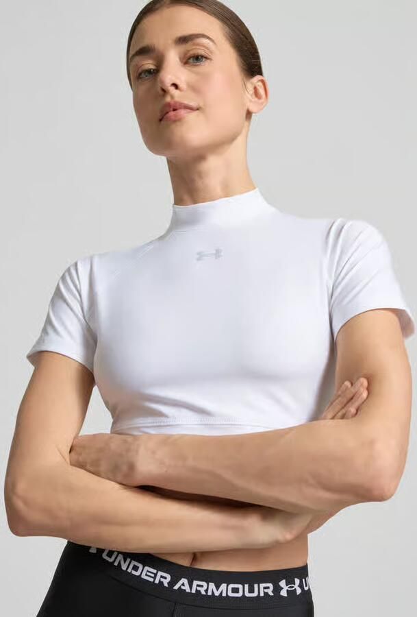 Under Armour Kort t-shirt met logo en opstaande kraag - Foto 2