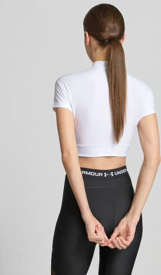 Under Armour Kort t-shirt met logo en opstaande kraag - Foto 3