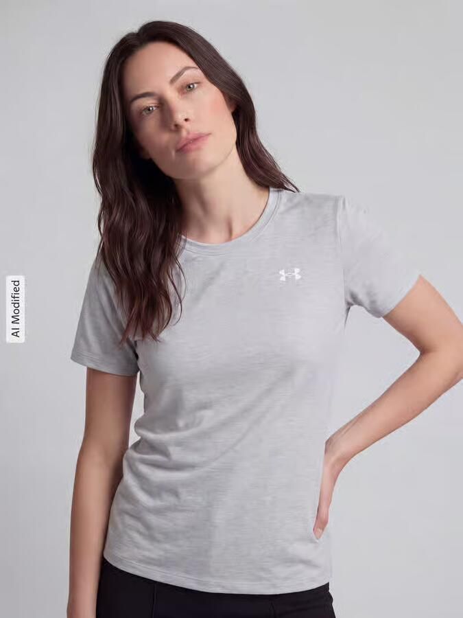 Under Armour Loose Fit sport-t-shirt met logoprint