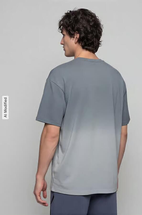 Under Armour oversized sport-t-shirt van katoenmix model 'UA M HWT GRADIENT' - Foto 3