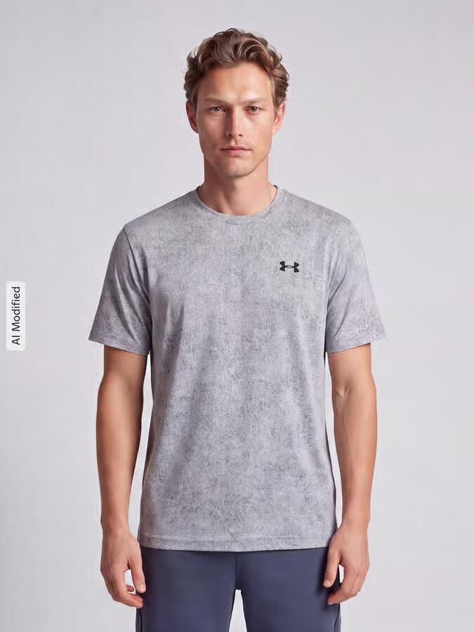 Under Armour Regular fit sport-t-shirt met structuurpatroon model 'Pixelate' - Foto 2