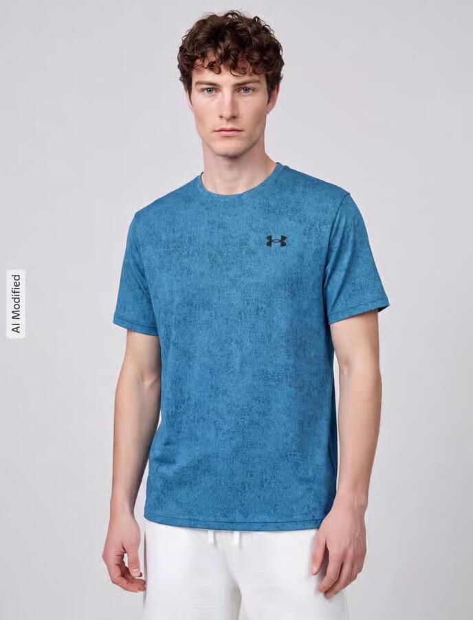 Under Armour Regular fit t-shirt met structuurpatroon model 'Pixelate' - Foto 2