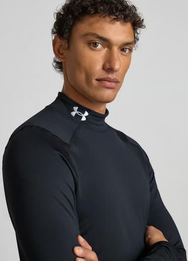 Under Armour Slim fit shirt met lange mouwen en logostitching model 'Mock' - Foto 2