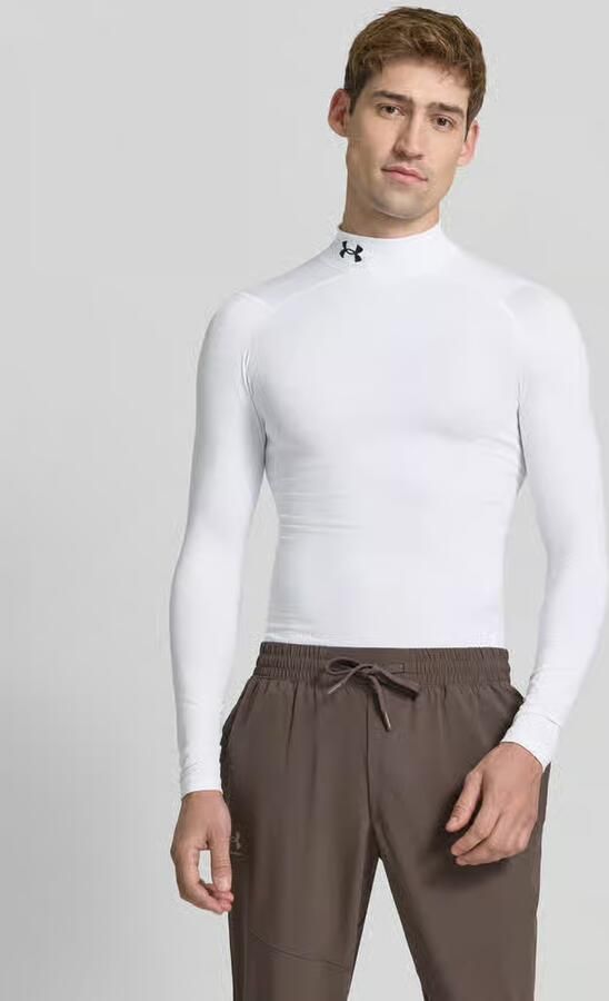 Under Armour Shirt met lange mouwen opstaande kraag en logostitching - Foto 2