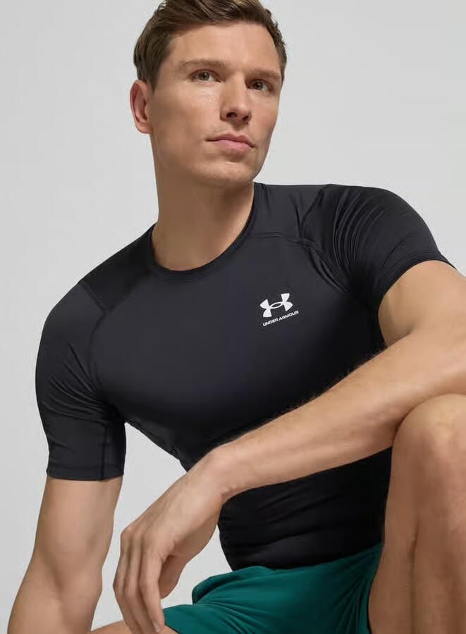 Under Armour Hg Zwart Hardloop Compressie T-shirt Heren - Foto 2