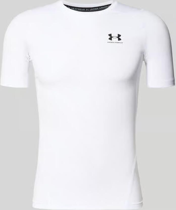 Under Armour Compressie Korte Mouw Shirt White Heren - Foto 2