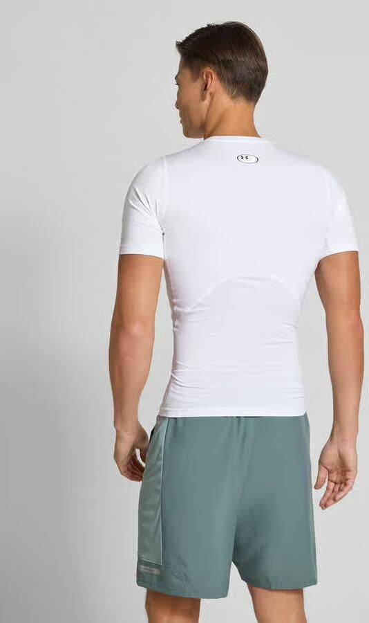 Under Armour Compressie Korte Mouw Shirt White Heren - Foto 2
