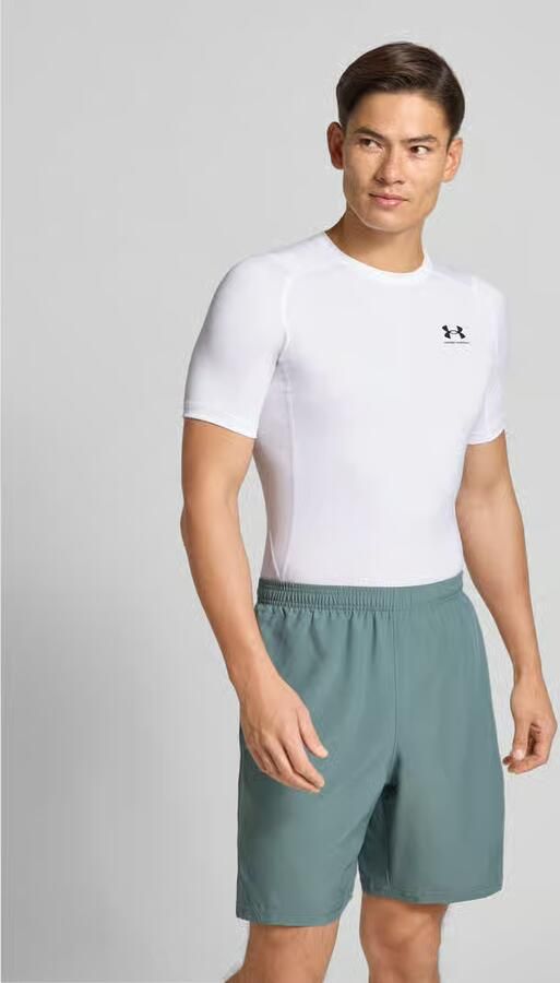 Under Armour Compressie Korte Mouw Shirt White Heren - Foto 7