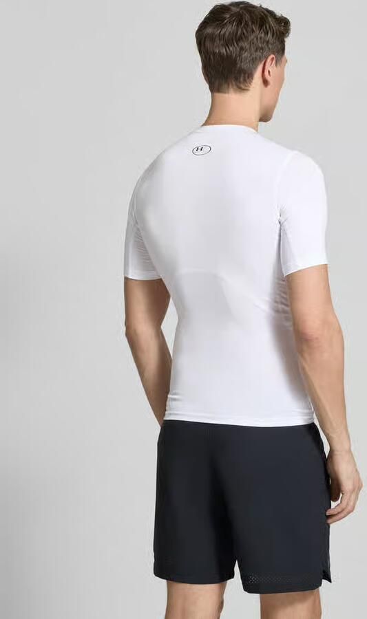 Under Armour Compressie Korte Mouw Shirt White Heren - Foto 6