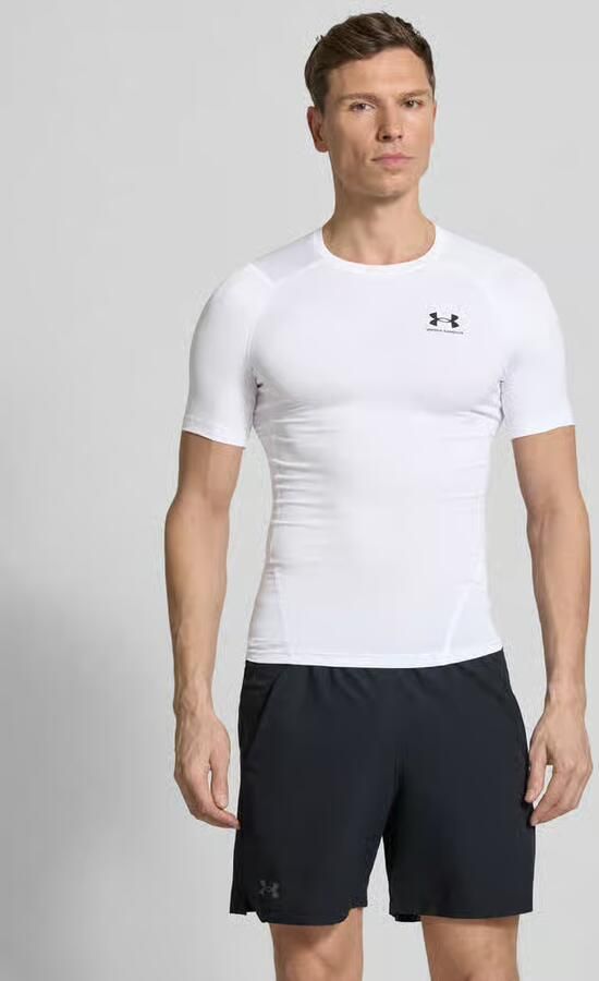 Under Armour Compressie Korte Mouw Shirt White Heren - Foto 5