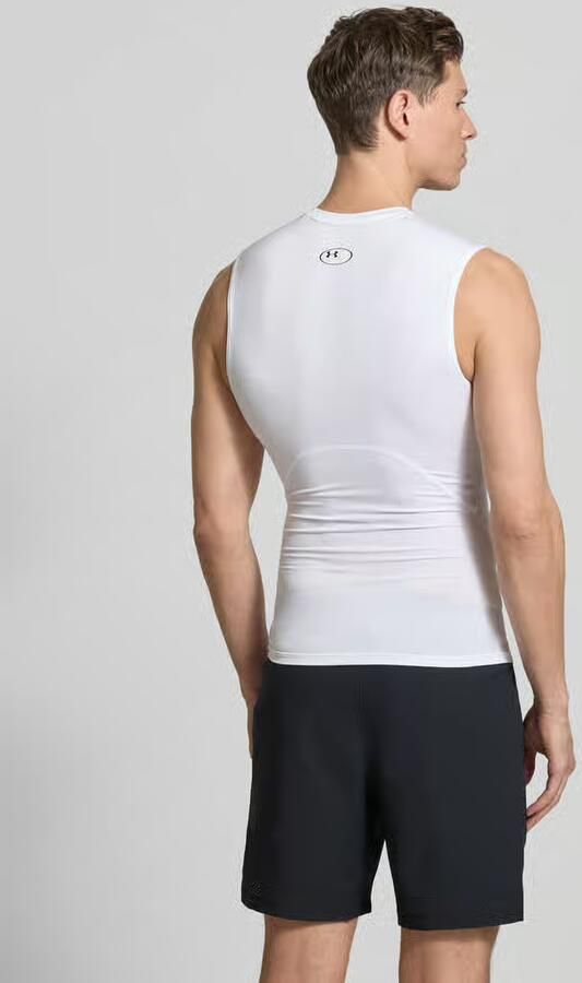 Under Armour Compressie Mouwloze Basislaag White Heren - Foto 4