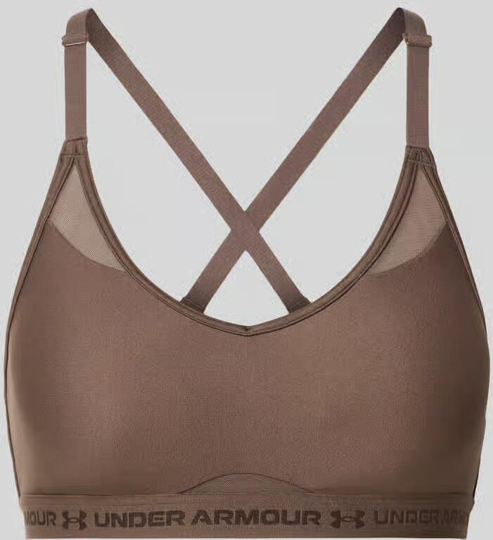 Under Armour Sport-bh met labelopschrift model 'UA Crossback Low Bra' - Foto 3