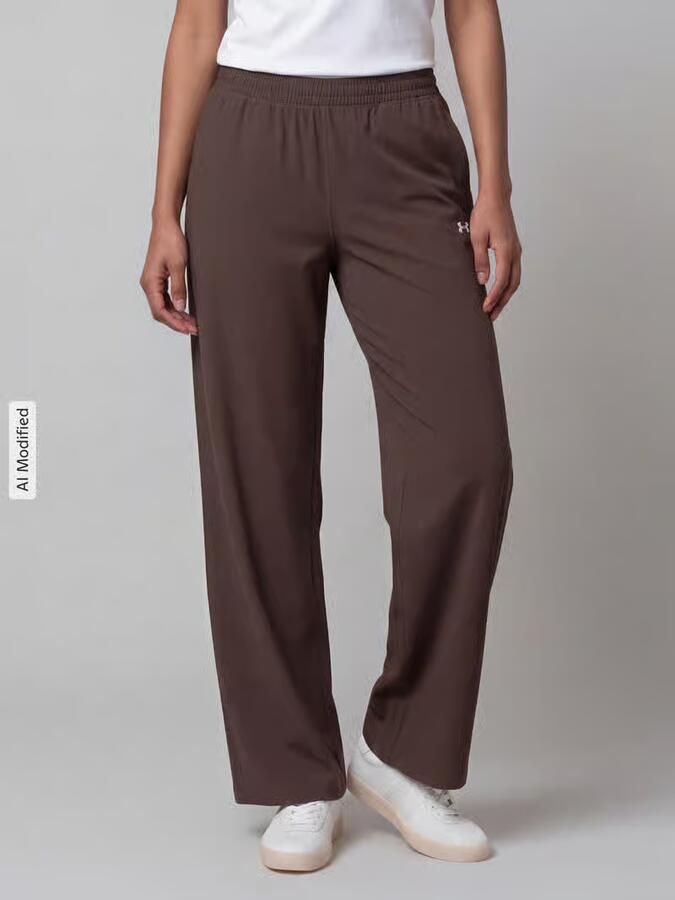Under Armour wide leg broek van sweatstof met logoprint - Foto 3