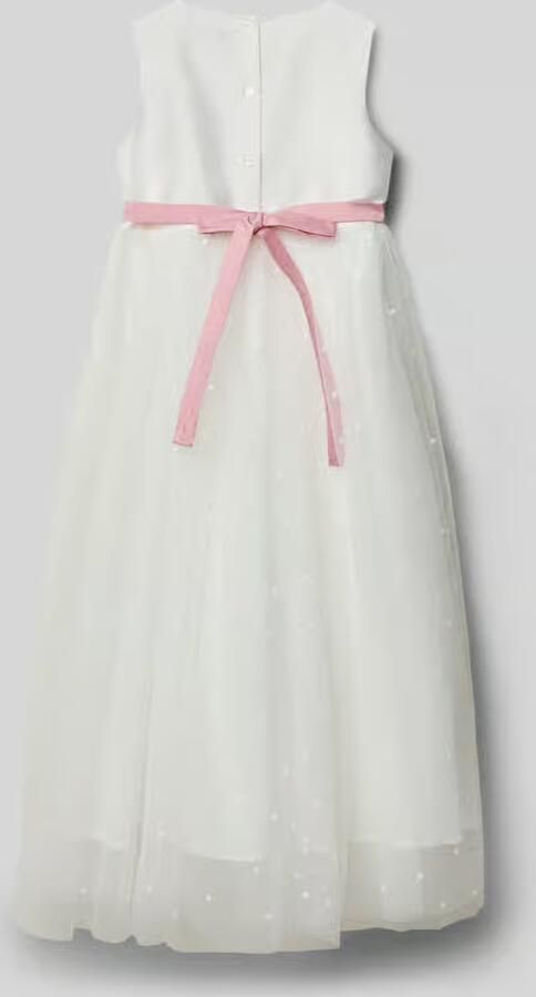 Une Hautre Couture midi-jurk met bloe garnering - Foto 3