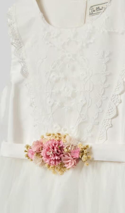 Une Hautre Couture Regular fit jurk met gebloemde garnering