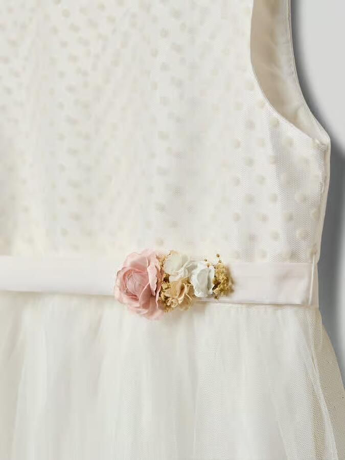 Une Hautre Couture Jurk met florale garnering