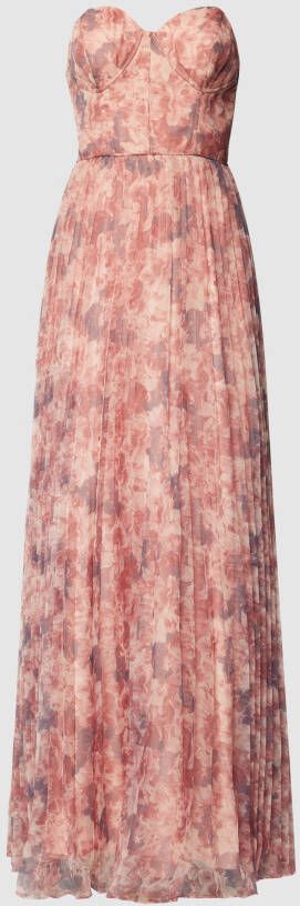 Unique Avondjurk in maxilengte met all-over bloemenmotief