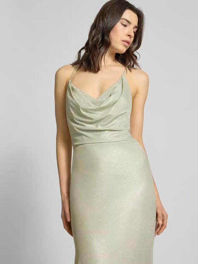Unique Slim fit avondjurk in glitterlook - Foto 2