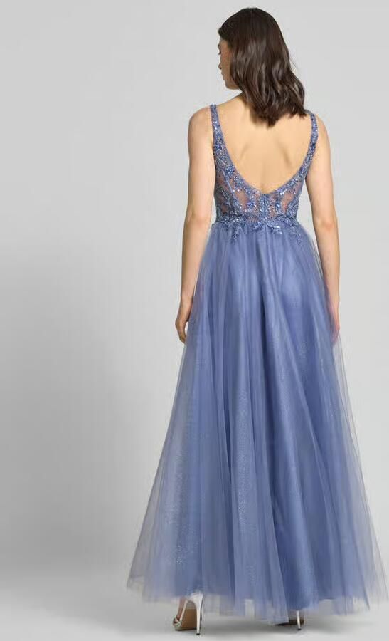 Unique Avondjurk van tule met Stitchings en pailletten - Foto 2