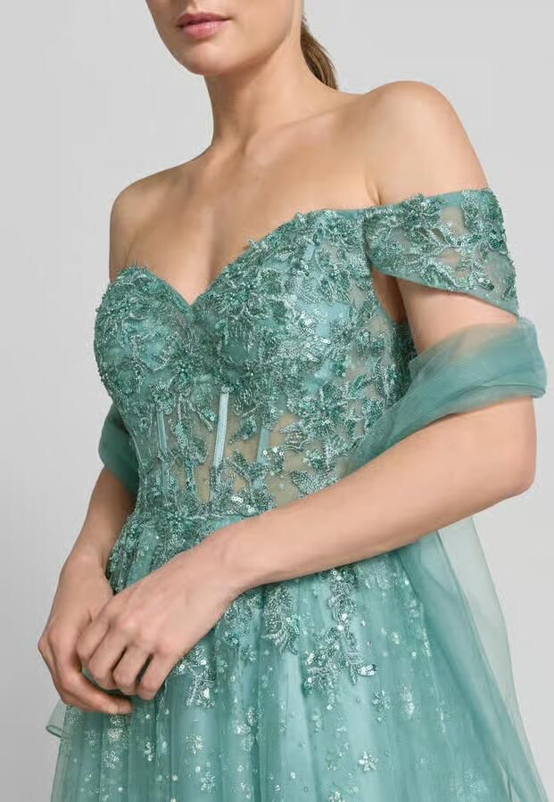 Unique Corsetjurk met stitchings en pailletten