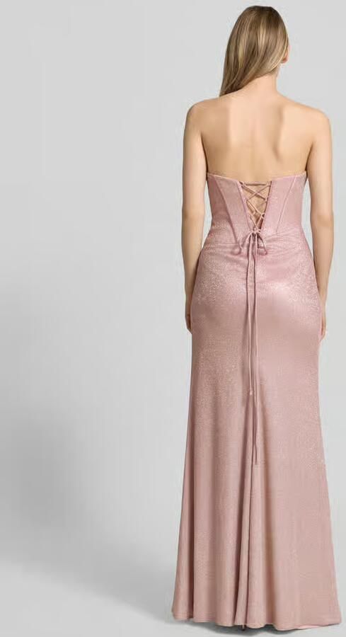 Unique Maxi-jurk in off-shoulder-look met draperieën