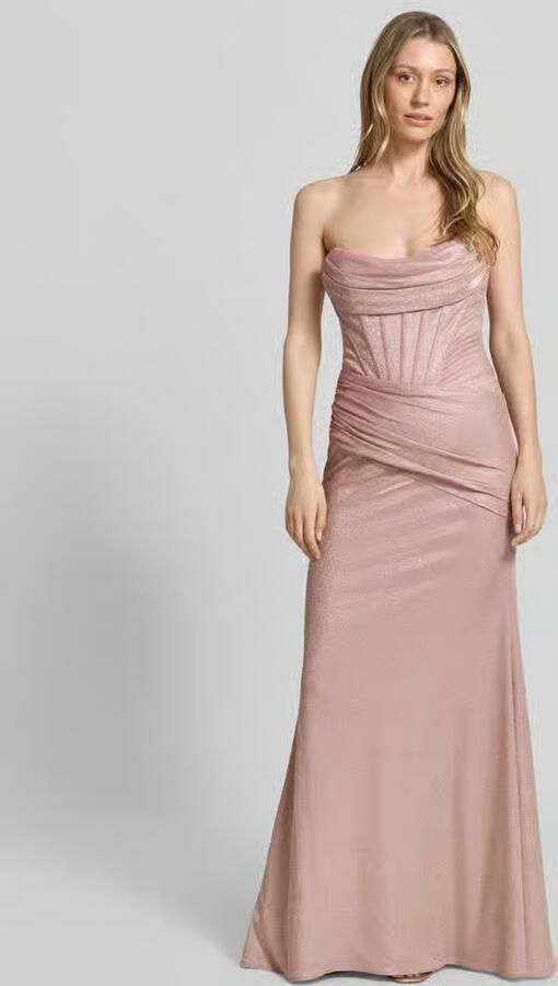 Unique Maxi-jurk in off-shoulder-look met draperieën - Foto 3