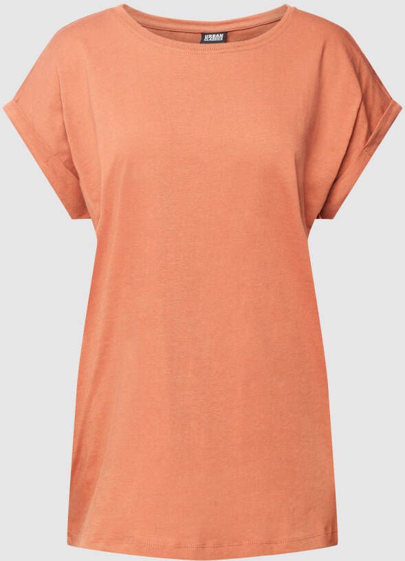 Urban Classics T-shirt met vaste mouwomslag