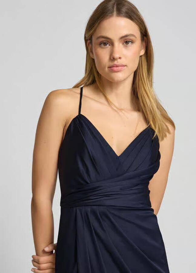 VM by Vera Mont Cocktailjurk van satijn met wikkel-look