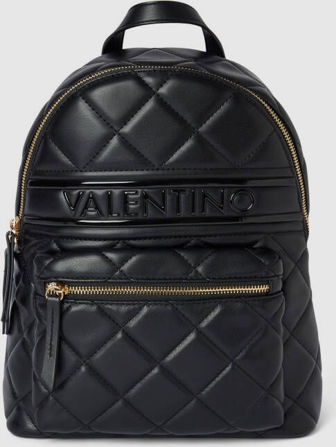 Valentino by Mario Valentino Zwarte Polyethyleen Rugzak met Verstelbare Banden Black Unisex