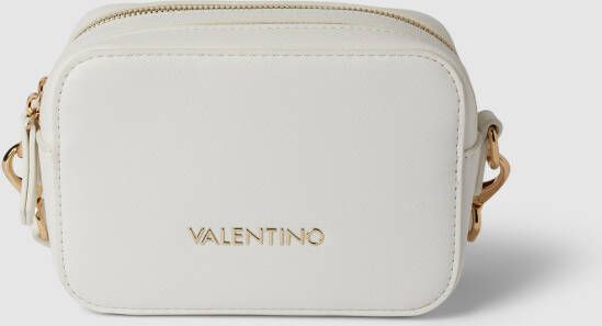 Valentino by Mario Valentino Elegante Witte Mini Handtas met Dubbele Bandjes en Meerdere Compartimenten White Dames