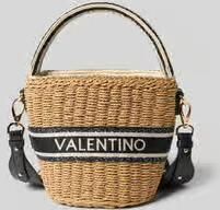 Valentino Bags raffia handtas Boho naturel zwart - Foto 5