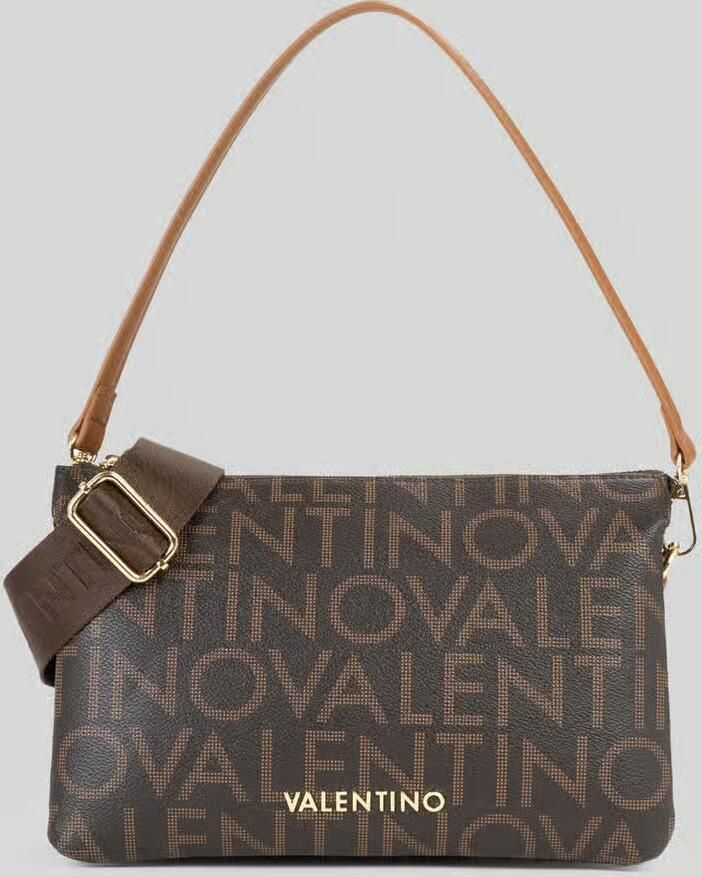 Valentino Bags schoudertas Regina met logoprint donkerbruin