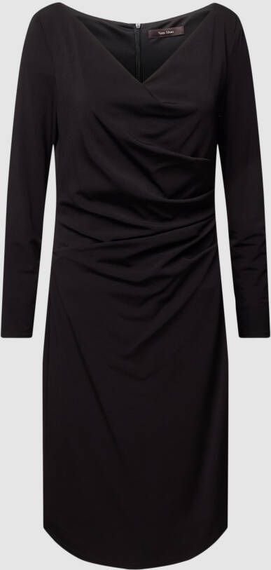 Vera Mont Knielange cocktailjurk met draperingen