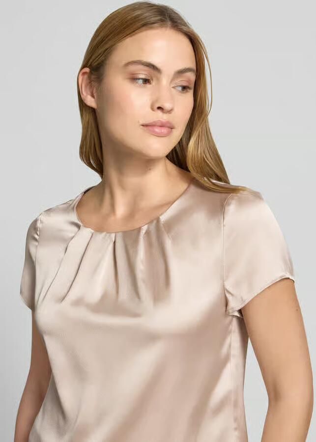 Vera Mont Blouseshirt met ronde hals en plooien