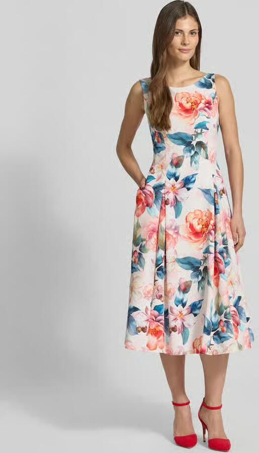 Vera Mont Cocktailjurk in all-over look met plooien - Foto 2