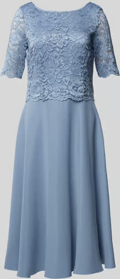 Vera Mont Korte Mouw Jurk Blue Dames - Foto 2