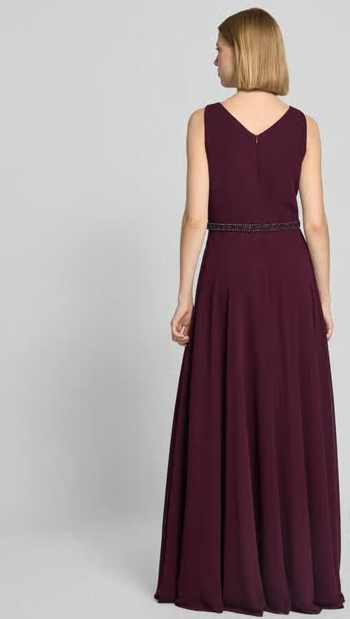 Vera Mont Fit and Flare avondjurk met parelborduursel - Foto 3