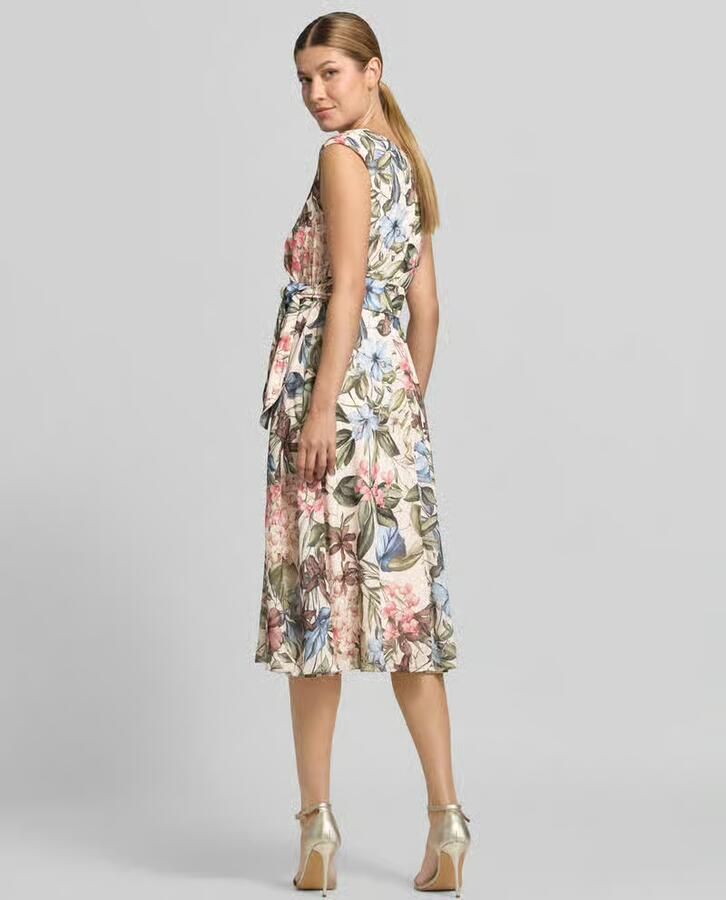 Vera Mont fit and flare cocktailjurk met all-over motief - Foto 3