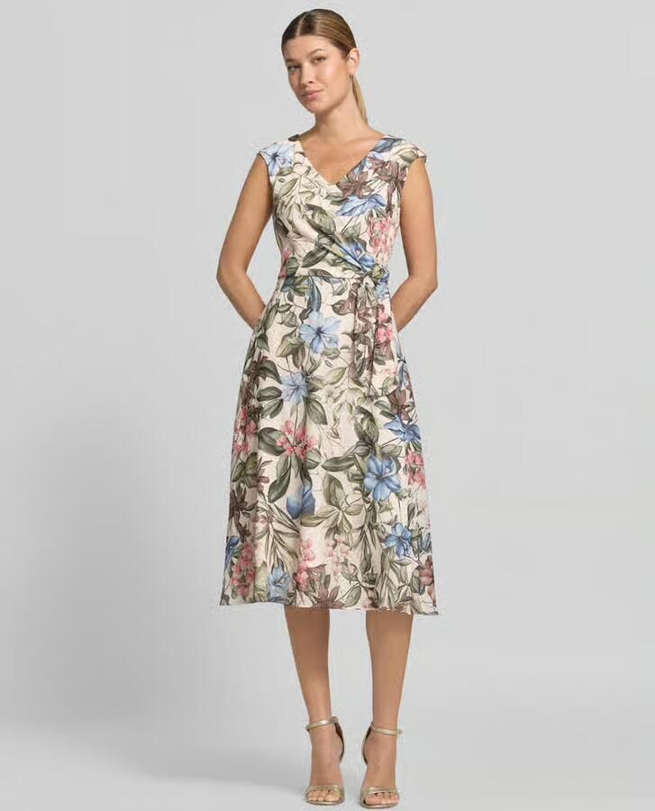Vera Mont fit and flare cocktailjurk met all-over motief - Foto 2