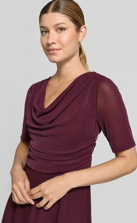 Vera Mont fit and flare cocktailjurk met watervalhals - Foto 2