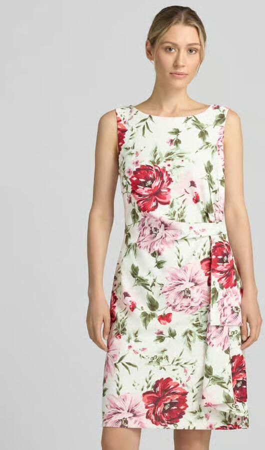 Vera Mont Getailleerde cocktailjurk met all-over motief - Foto 3