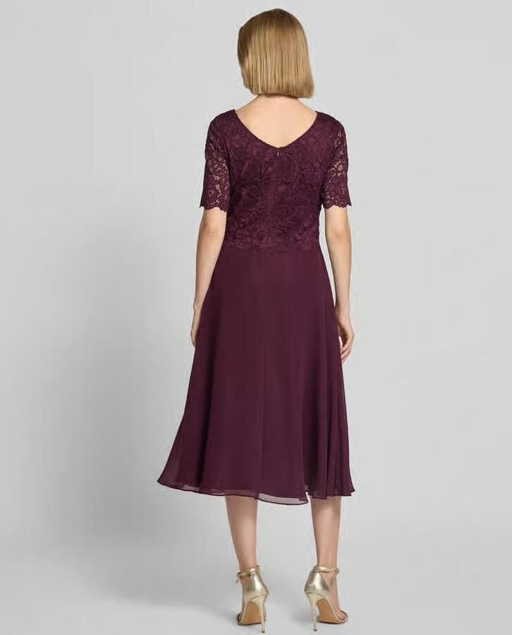 Vera Mont Getailleerde cocktailjurk met kant
