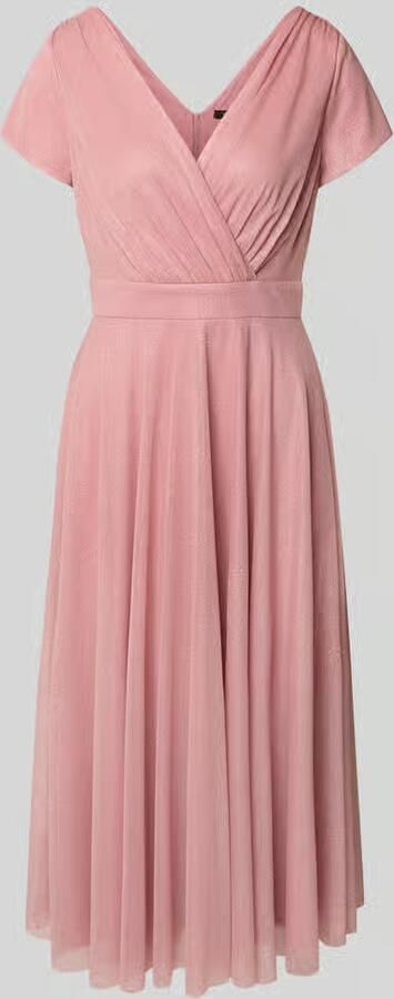 Vera Mont Glanzende cocktailjurk met V-hals