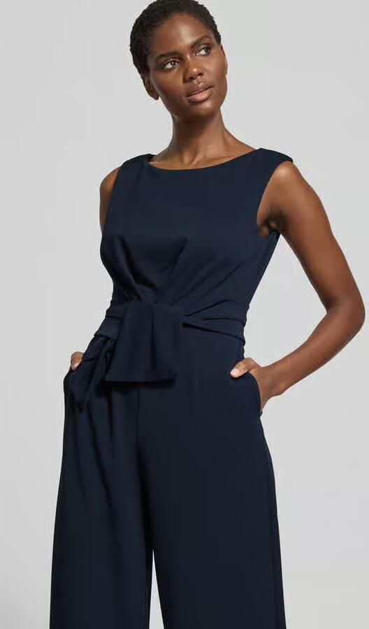 Vera Mont Wijdvallende Jumpsuit met U-Boot Halslijn Zwart Dames - Foto 2