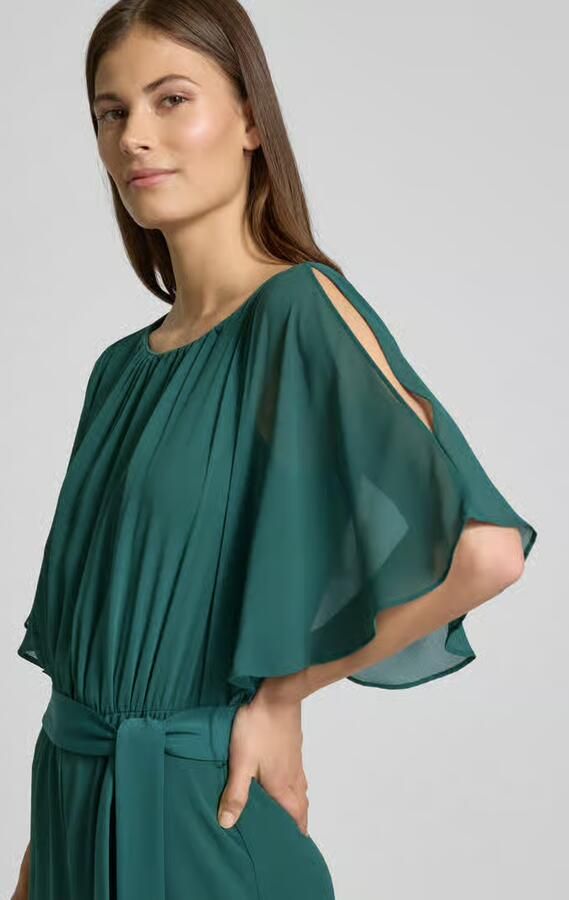 Vera Mont Elegante jumpsuit met halve mouwen Green Dames