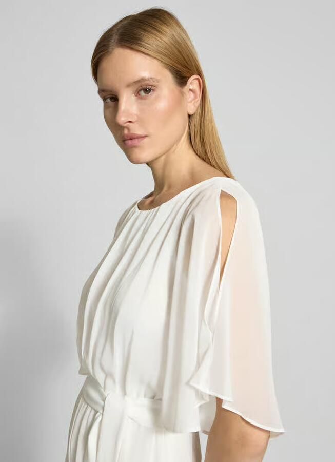 Vera Mont Jumpsuit van vloeiende stof met Strikceintuur
