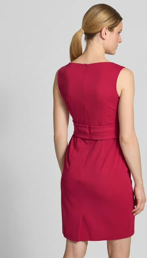 Vera Mont Knie-lange cocktailjurk met knoopdetail - Foto 3